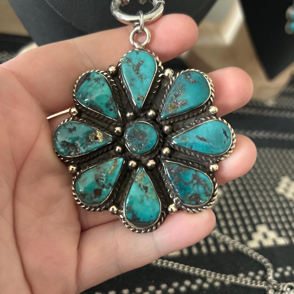 Natural Turquoise and Tibetan Silver